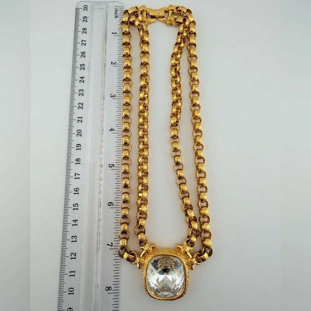 Rare vintage Swarovski chunky link chain necklace